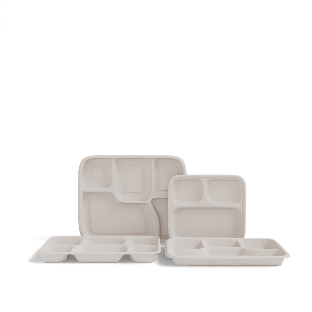 Meal Trays With Compartment - EcoGreenz