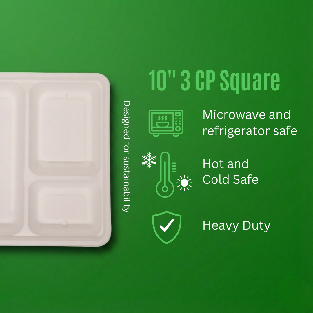 10" 3 CP SQUARE PLATE