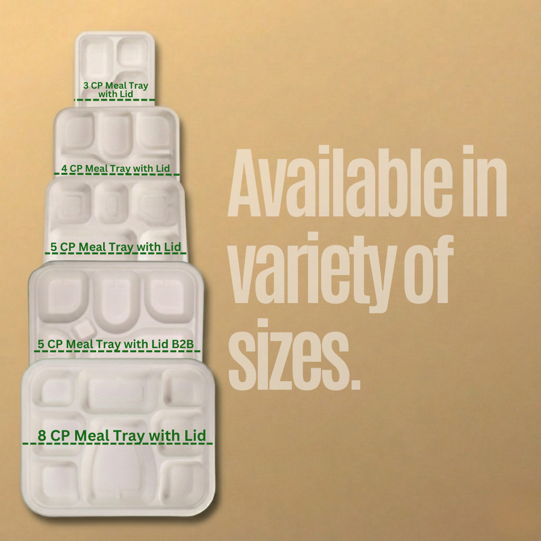 3 CP MEAL TRAY WITH LID (Anti Leak)