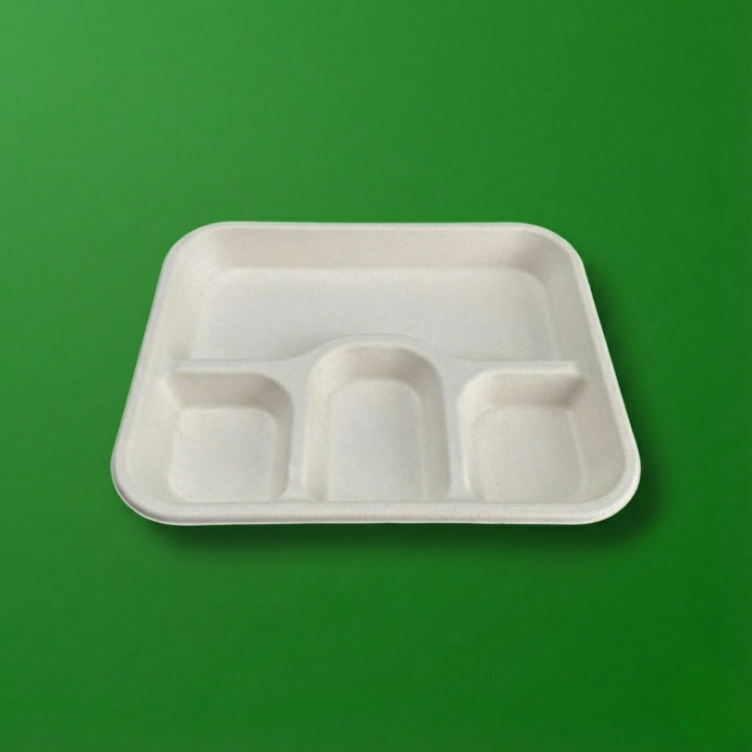 4 CP MEAL TRAY WITH LID (ANTI LEAK)