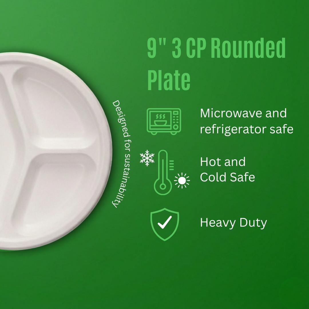 9" 3 CP ROUND PLATE