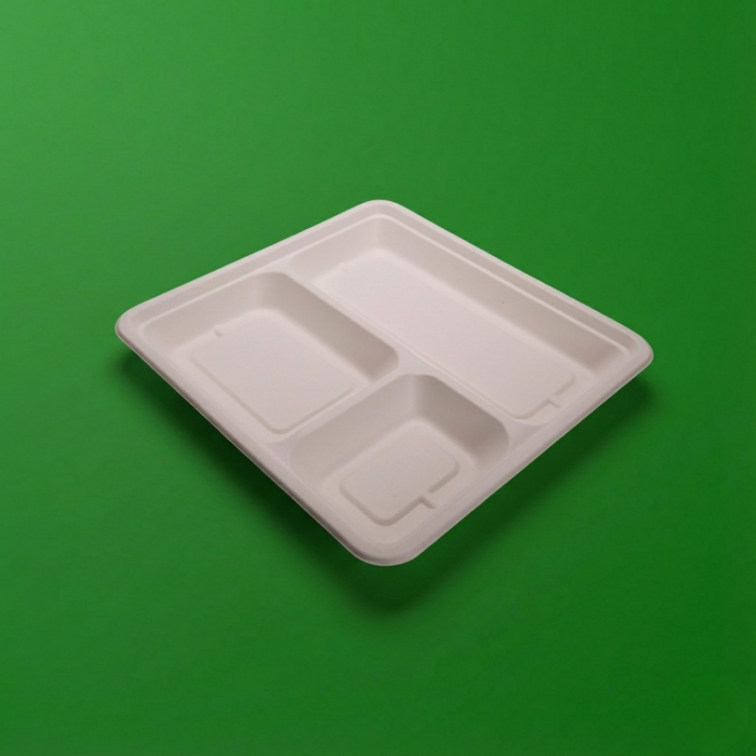 9" 3 CP SQUARE PLATE