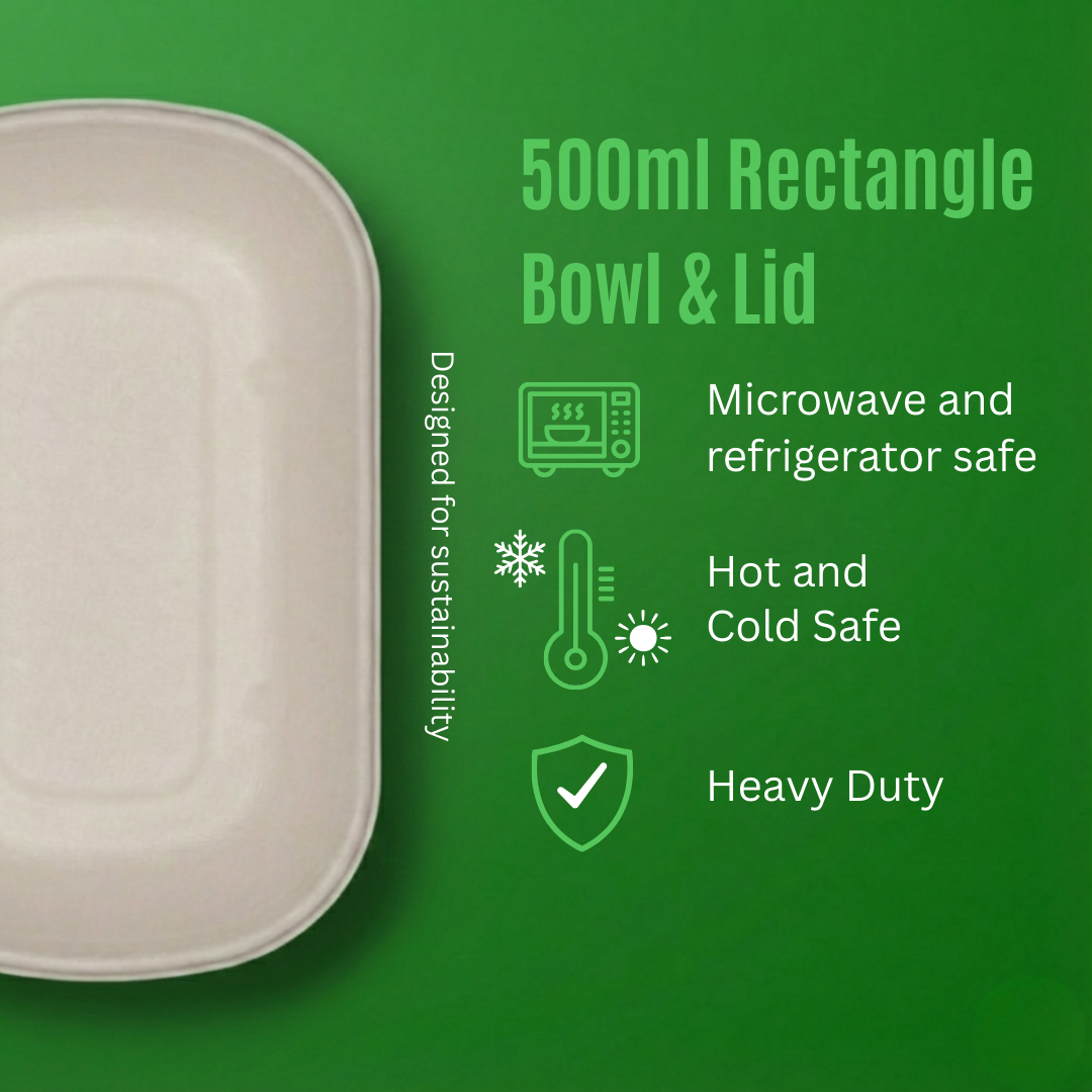 500 ML Rectangular Container With Lid