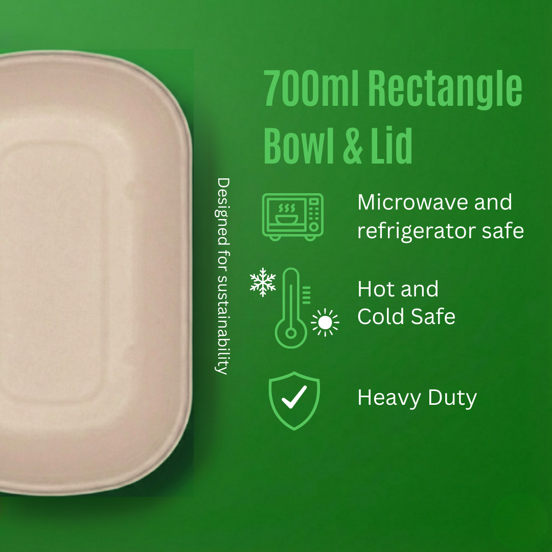 700 ML Rectangular Container With Lid