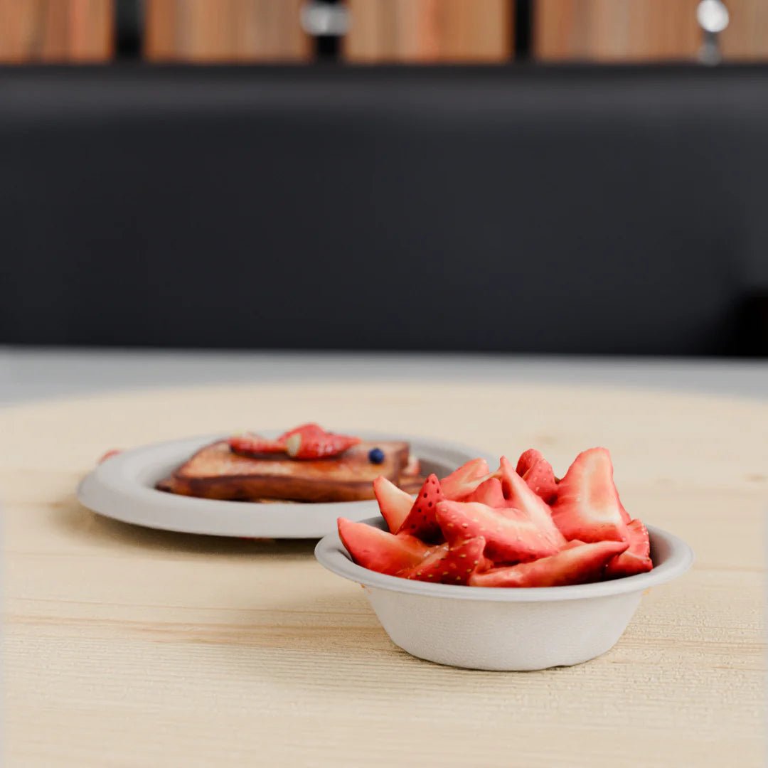 180 ml bowl - Biodegradable sugarcane bagasse bowl