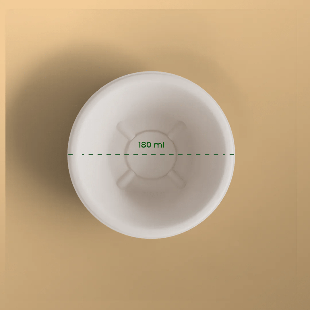 180 ml bowl - Biodegradable sugarcane bagasse bowl
