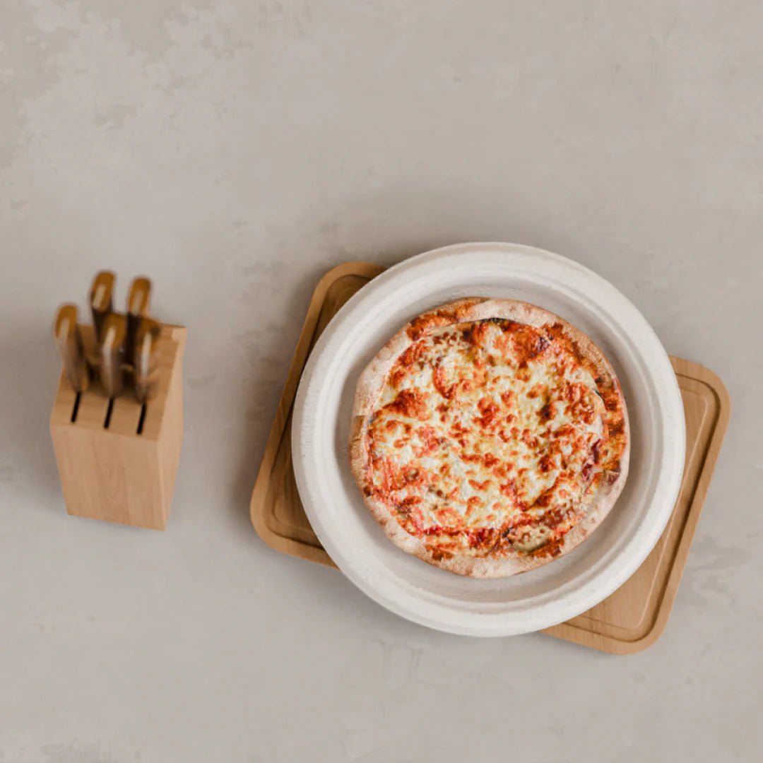 12 Inch Round Plate - Biodegradable sugarcane bagasse plate