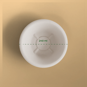 240 ml bowl - Biodegradable sugarcane bagasse bowl