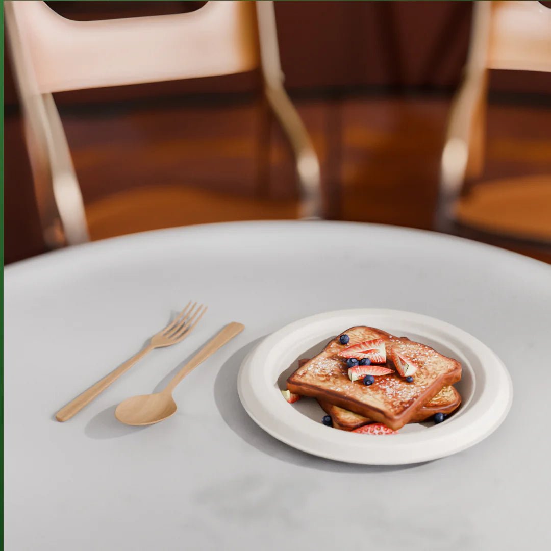 7 Inch Round Plate - Biodegradable sugarcane bagasse plate