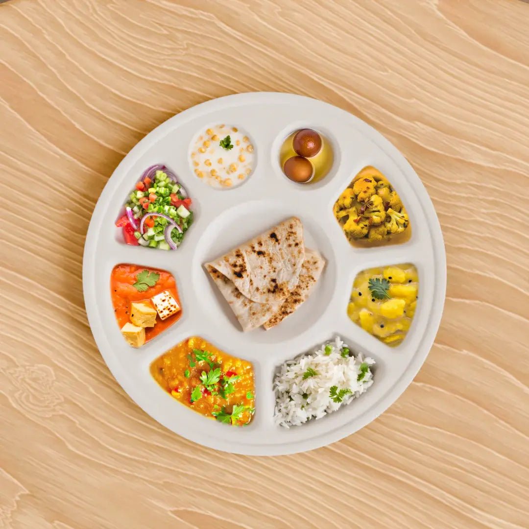 9 cp round plate - Biodegradable sugarcane bagasse plate