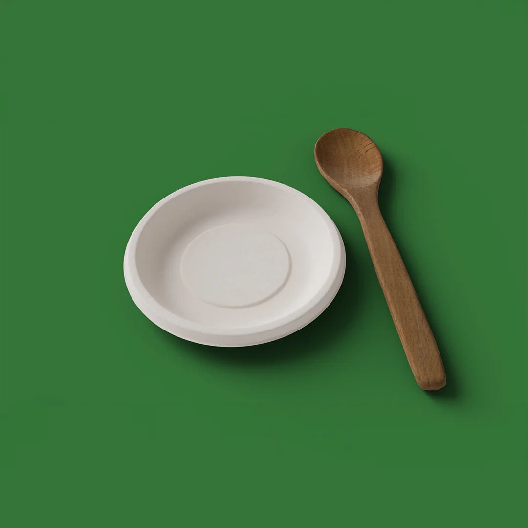 7 Inch Round Plate - Biodegradable sugarcane bagasse plate
