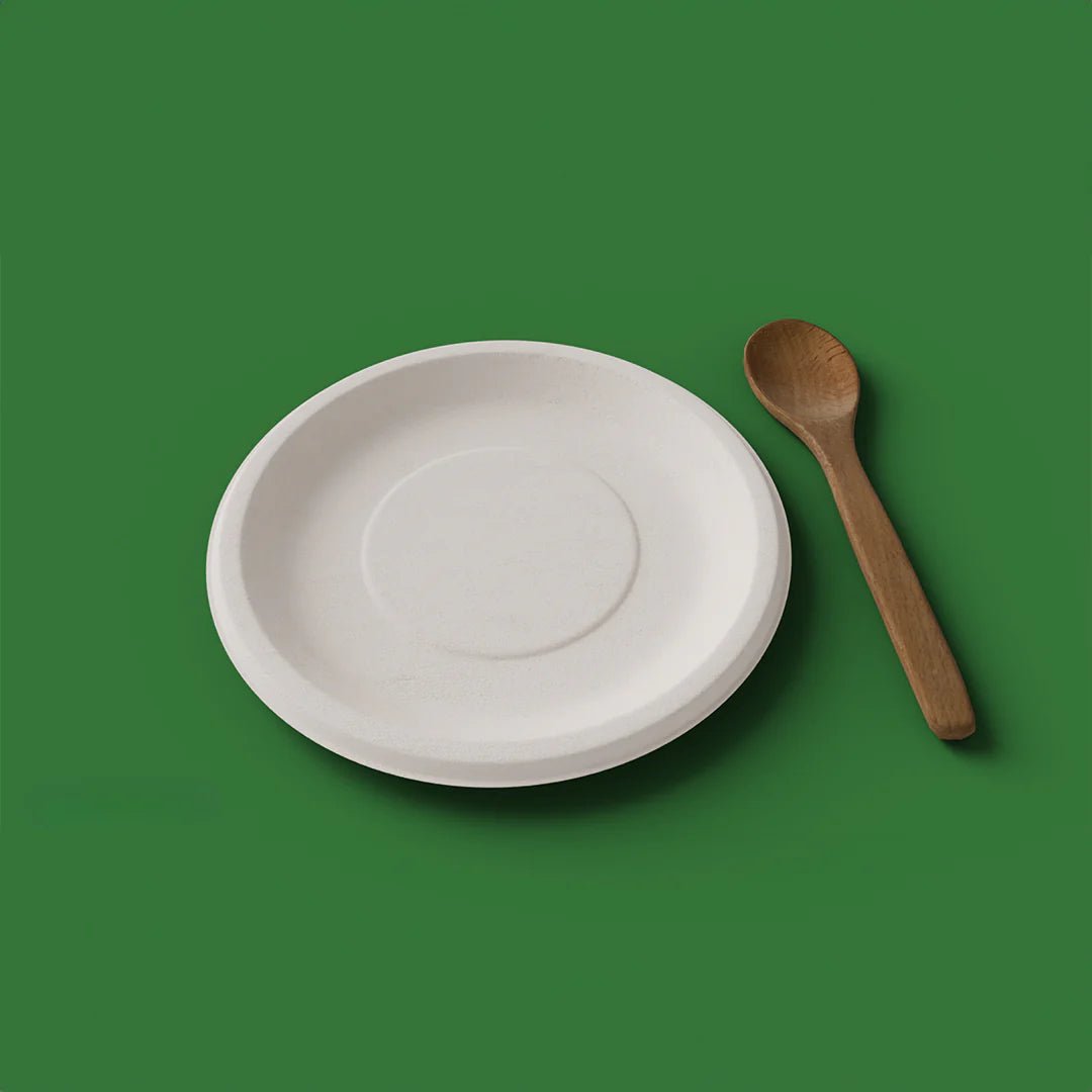 12 Inch Round Plate - Biodegradable sugarcane bagasse plate