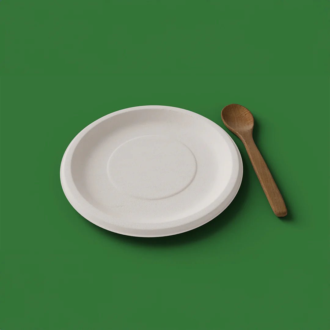 11 Inch Round Plate - Biodegradable sugarcane bagasse plate