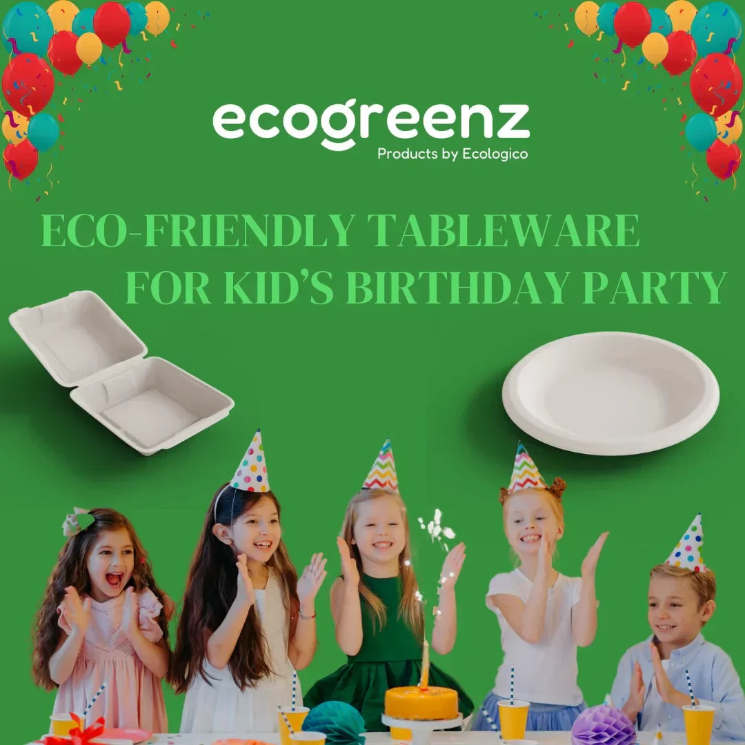 Eco-friendly Tableware, Ecogreenz, Ecofriendly Disposable for Birthday party, Kids Birthday Party, Eco-friendly, 