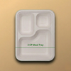3 CP MEAL TRAY WITH LID (Anti Leak)