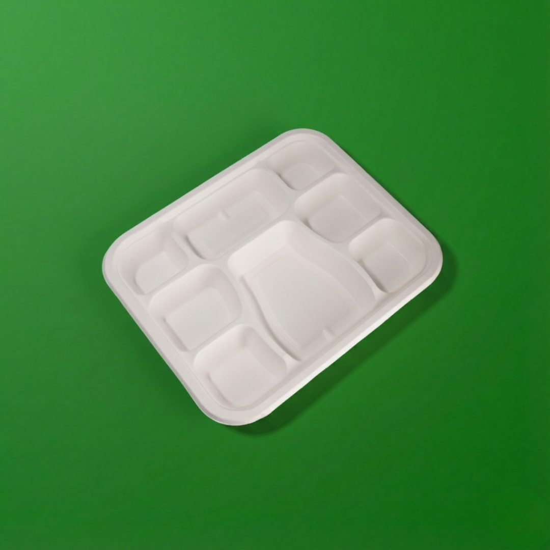 8 CP MEAL TRAY WITH LID (ANTI LEAK)