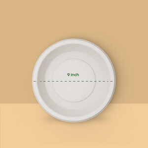 9 inch Paper Plate, Use and throw Paper Plates, Best Disposable Plates, Bagasse Plates Wholesale, 
