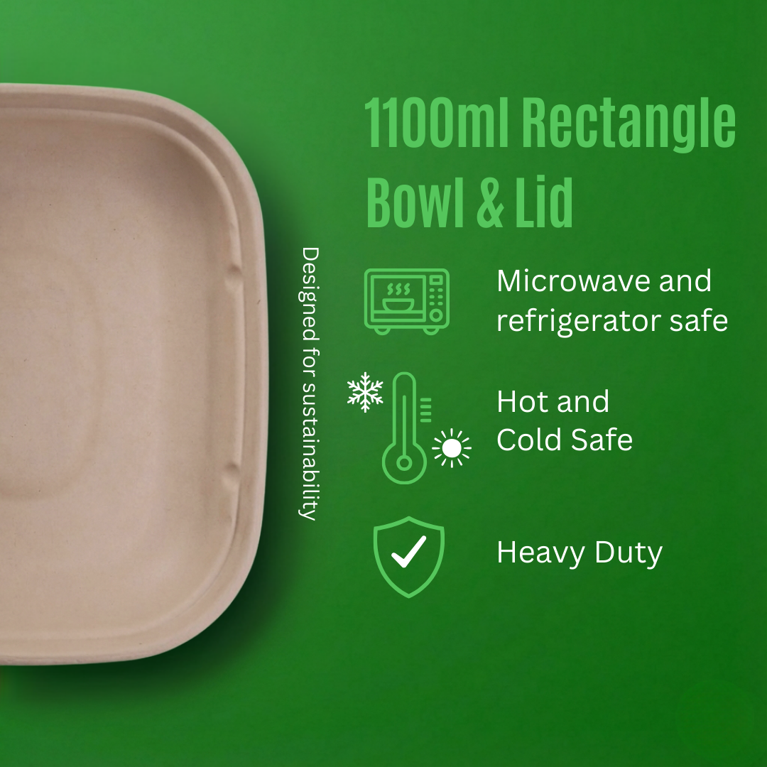 1100 ML Rectangular Container With Lid